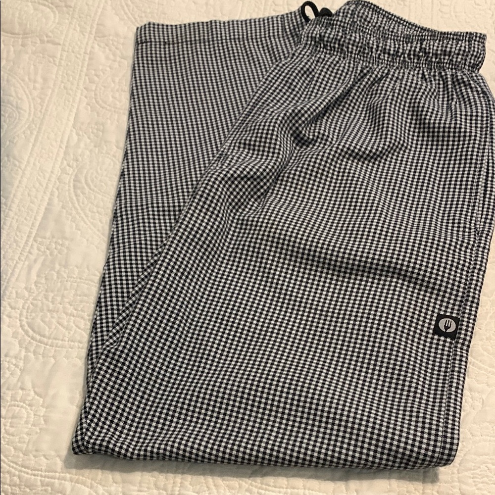 Chef Works PreOwned Black & White Checkered Women’s Straight pants Size Medium